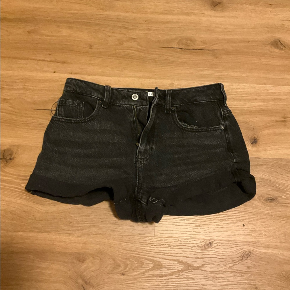 Black Denim Shorts